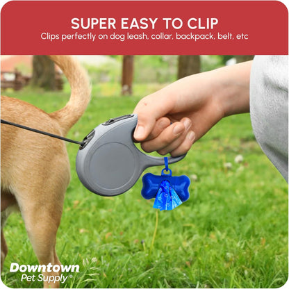 Dog Pet Waste Poop Bags with Leash Clip and Bag Dispenser - 180, 220, 500, 700, 880, 960, 2200 Bags