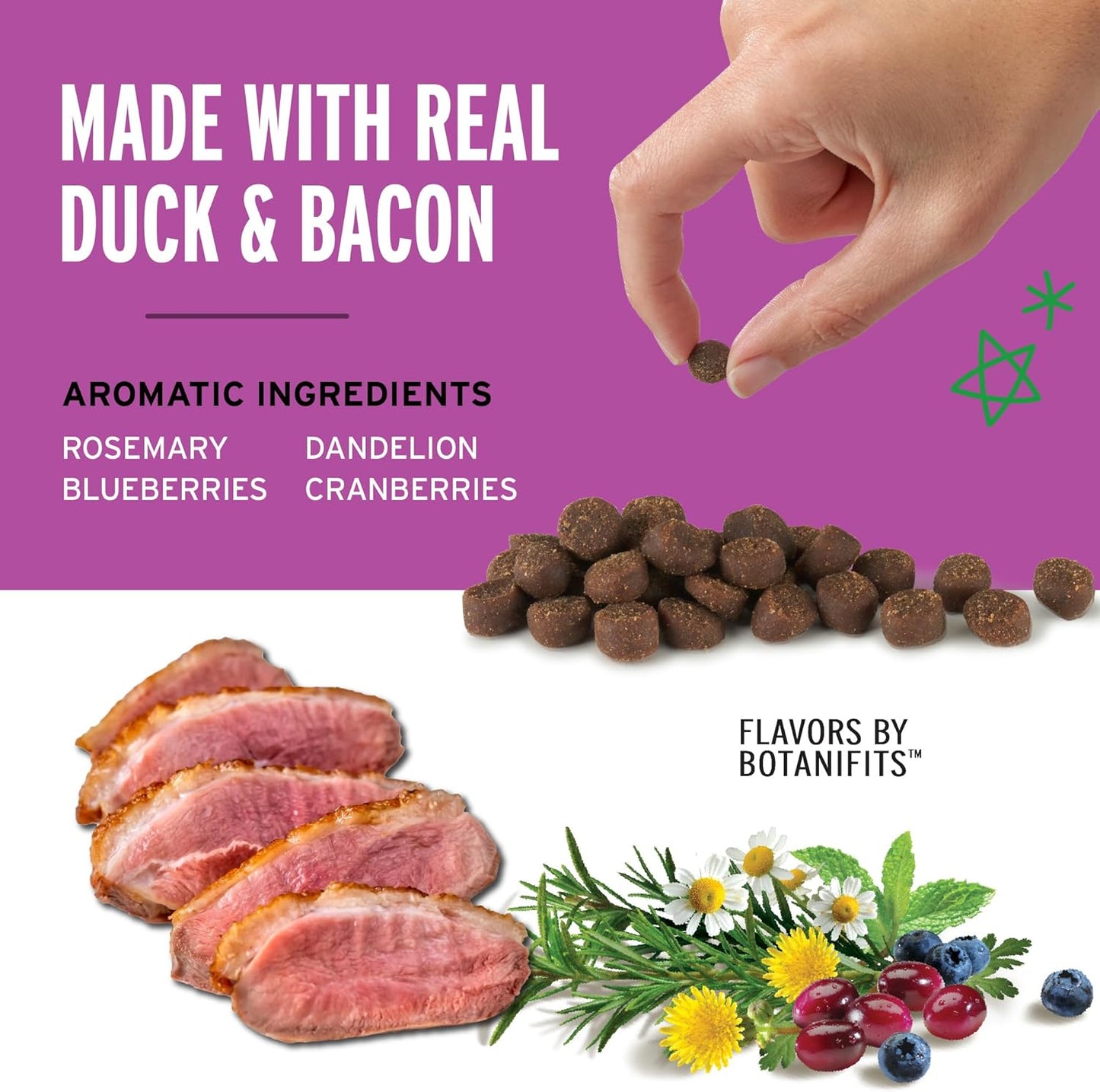 Mini Training Rewards Grain-Free Duck with Bacon Treats for Dogs (1 Pouch), 4 Oz