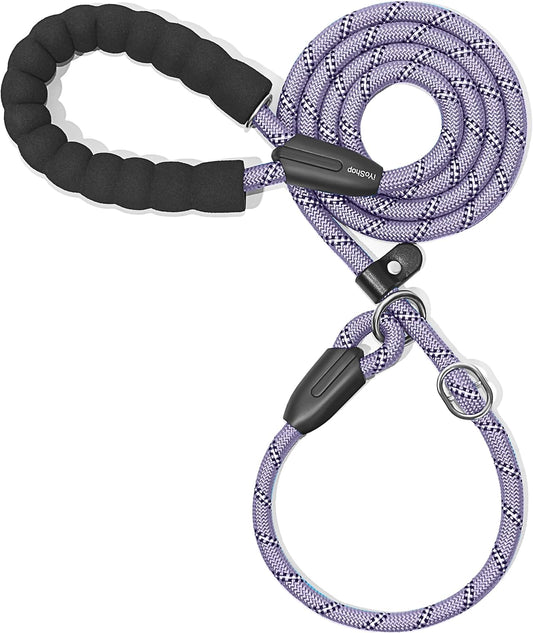 6 FT Durable Slip Lead Dog Leash with Padded Handle and Highly Reflective Threads, Dog Training Leash, (Small, 0~35 Lbs, Black)